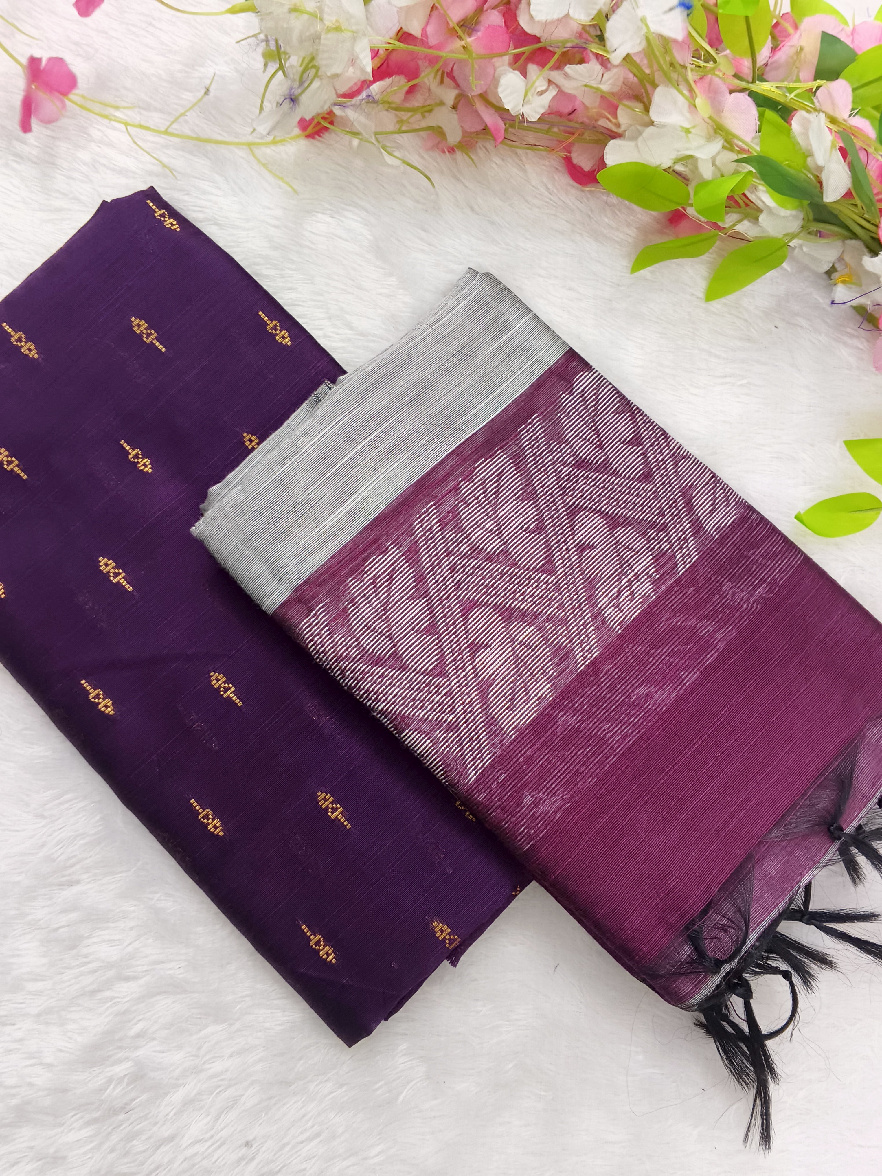 dark purple top with duppata