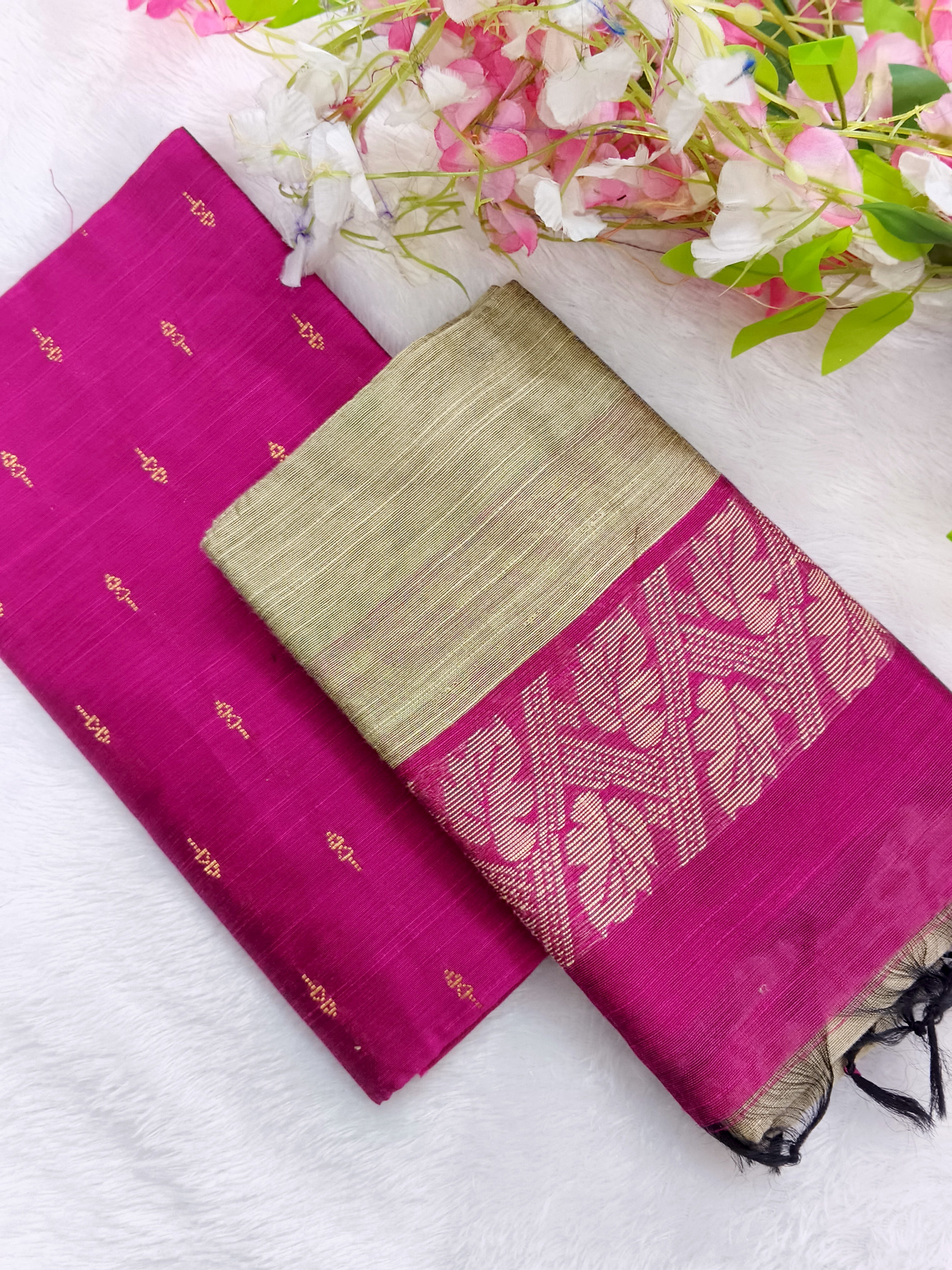 rani pink top with duppata