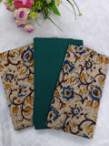 mayil green cotton kalamkari 3 piece set