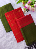red with olive green 3 piece set