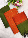 orange with olive green 3 piece set