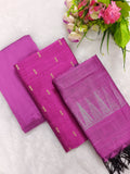 pink top with temple border duppata 3 piece set