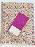 pink raw silk top with madhubani duppata 3 piece set