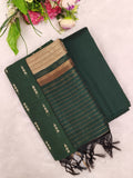 bottle green raw silk 3 piece set