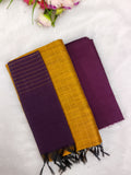 yellow with wine raw silk 3 piece set