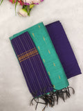 c.green with violet raw silk 3 piece set