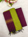 olive green with wine raw silk 3 piece set