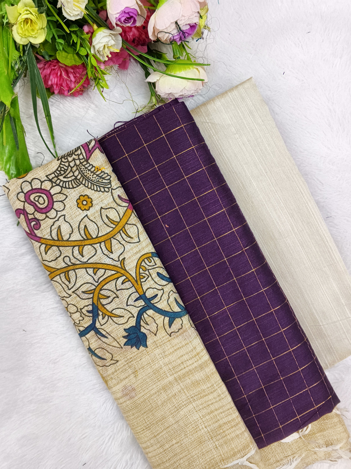wine madhubani 3 piece set