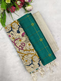 mayil blue madhubani 3 piece set