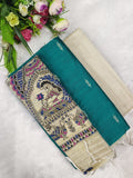 c.blue madhubani 3 piece set