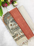 peech colour madhubani 3 piece set