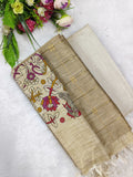 cream colour madhubani 3 piece set