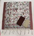 brown assam silk duppata 3 piece set
