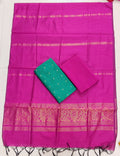 rose jamdhani duppata with rexona top and bottom 3 piece set