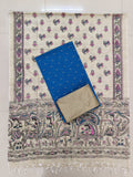 Ivory & Royal Blue Madhubani – 3-Piece Set