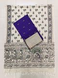 Ivory & Deep Purple Madhubani – 3-Piece Set