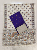 Ivory & Deep Purple Madhubani – 3-Piece Set