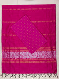 Rani Pink Jamdhani Dupatta with Matching Raw Silk Top