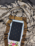 Black & Antique Gold Chennuri Silk Nizam Border Dupatta with Raw Silk Top – 2-Piece Set