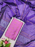 pink raw silk top with jamdhani duppata 2 piece set 2 piece set