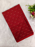 red raw silk top
