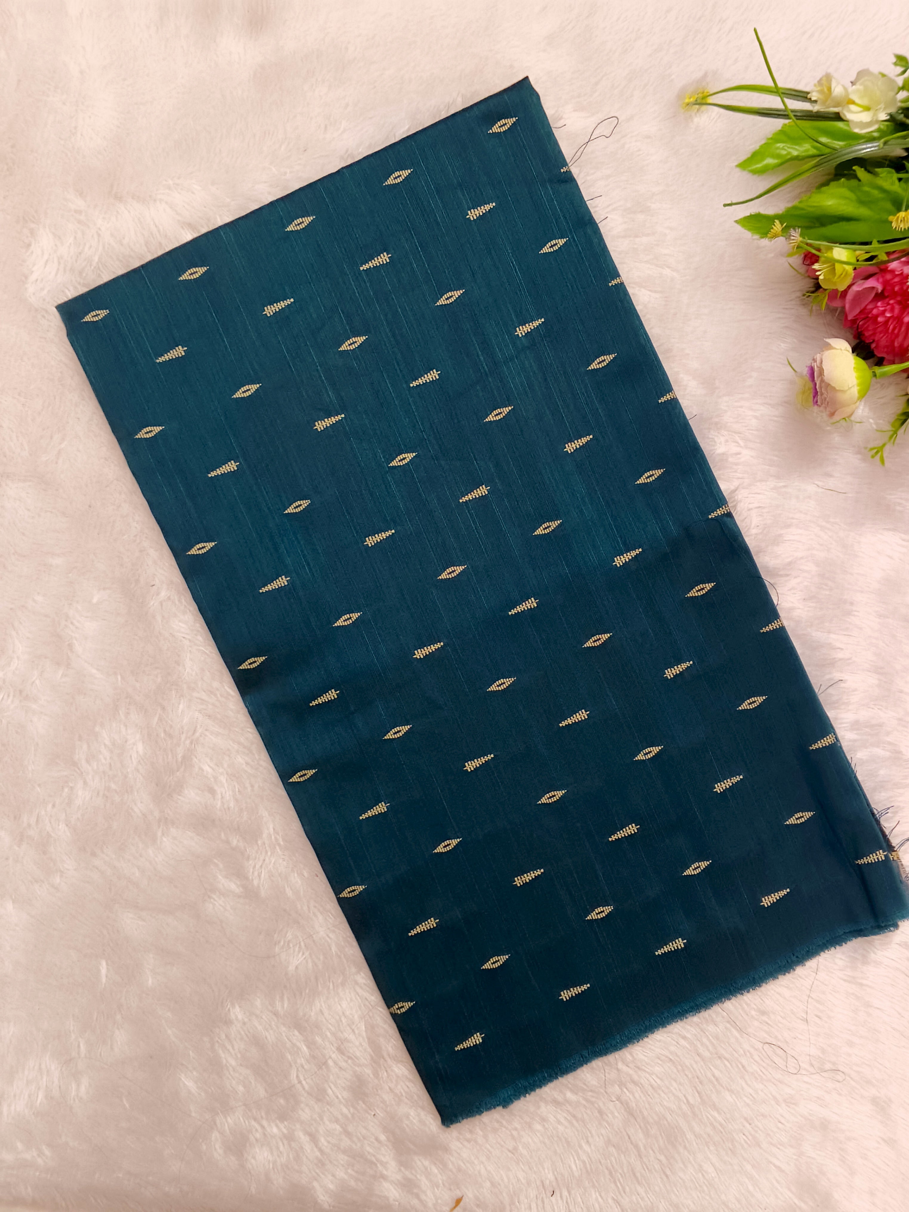 mayil gree raw silk top