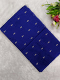 royal blue raw silk top