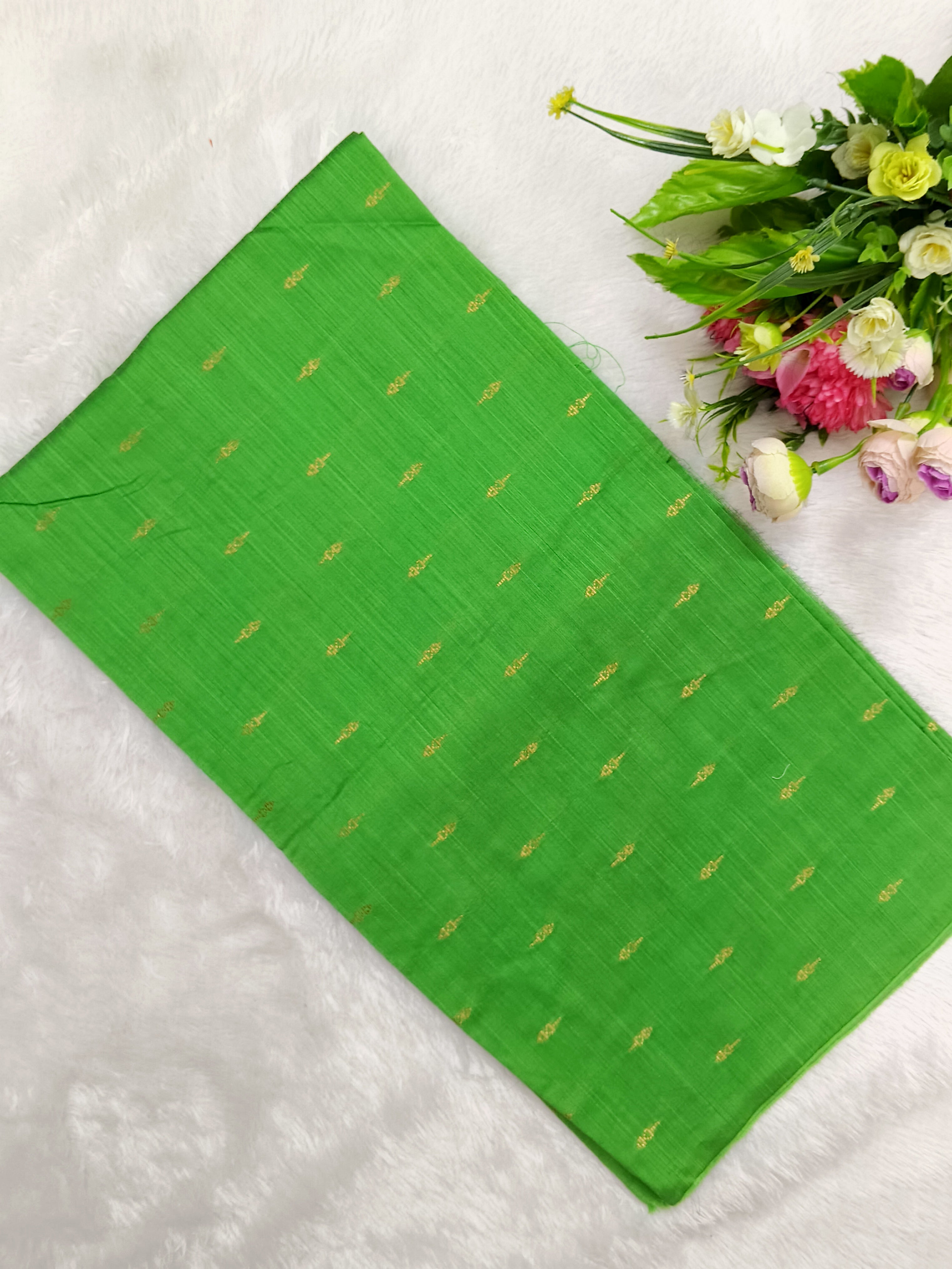 parrot gree raw silk top
