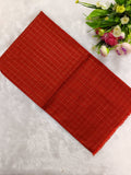 red small checked top