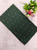 bottle green meena checked top