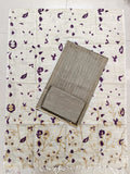 cream small checked raw silk top with floral design madhubani duppata