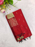 RED RAW SILK 3 PIECE SET