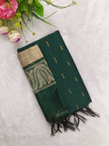 BOTTLE GREEN RAW SILK 3 PIECE SET