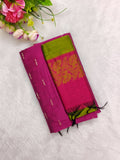 RANI PINK WITH MEHANDI GREEN RAW SILK 3PIECE SET