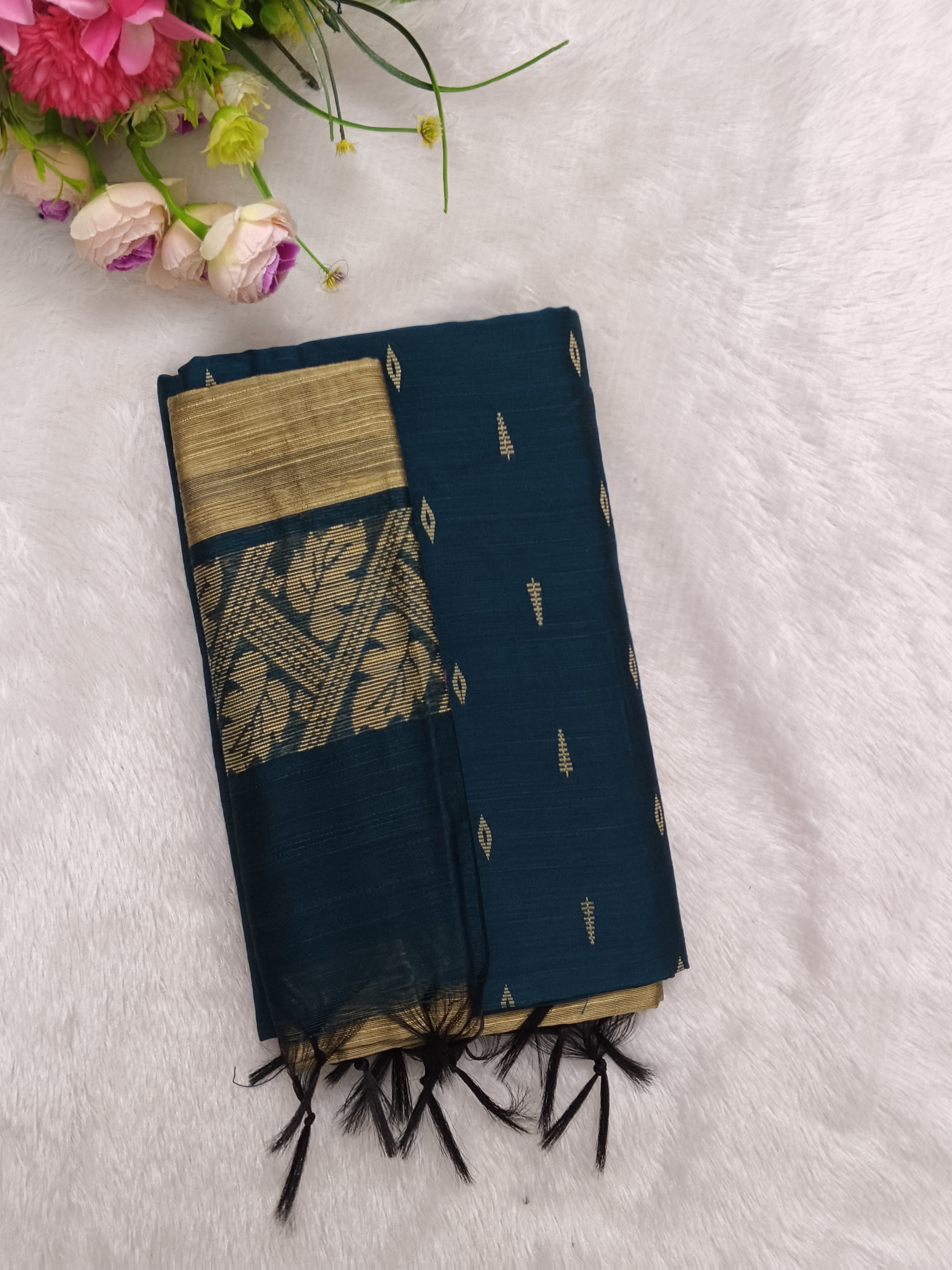 MAYIL GREEN RAW SILK 3 PIECE SET