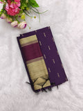 DARK PURPLE RAW SILK 3 PIECE SET