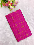 rani rose checked pattern raw silk top