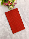 red raw silk top