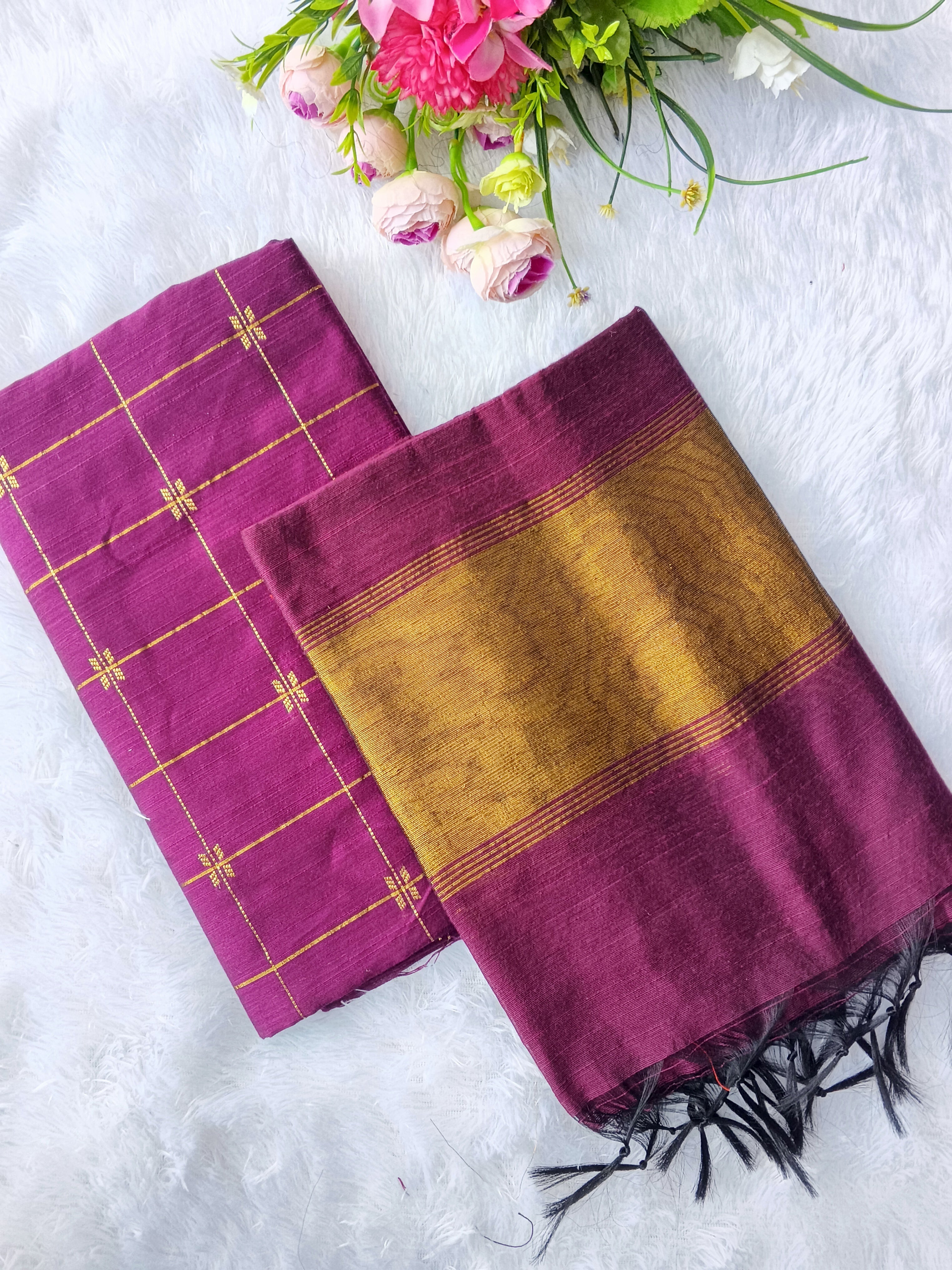 mejanta pink raw silk 2 piece set