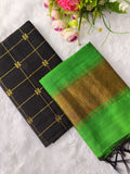 black with parrot green 2 piece set
