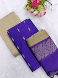 purple raw silk 3 piece set