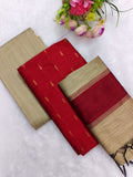 red raw silk 3 piece set