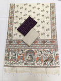 chocolate brown madhubani 3 piece set