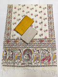 yellow madhubani 3 piece set