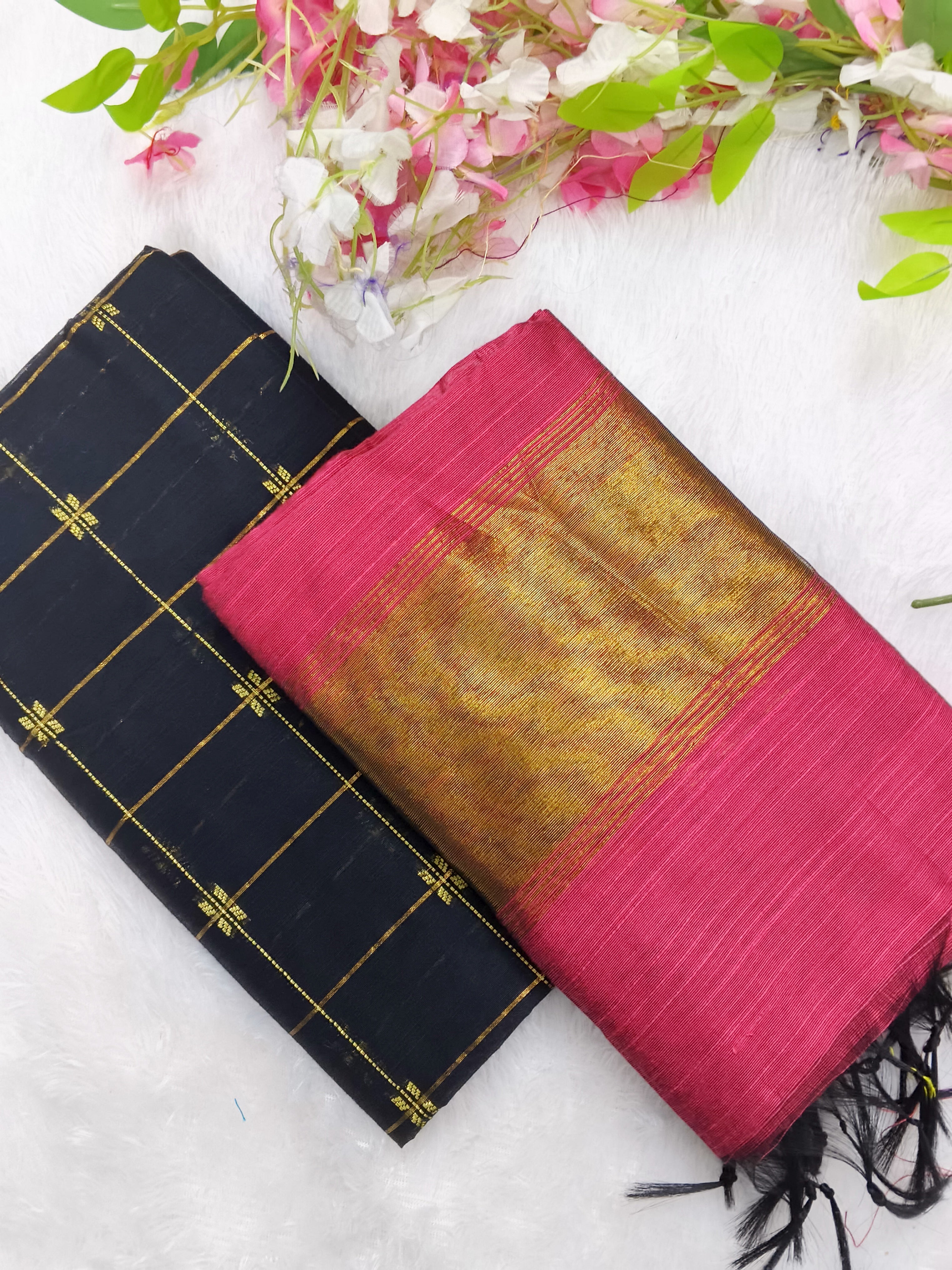black top with peech colour dupppata