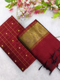 marron top wuth tissue border duppata