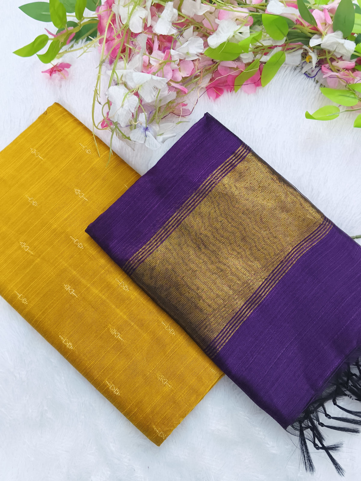 mustard yellow top with wine tissue border duppta