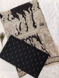 black cotton kalamkari 2 piece set