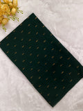 bottle green raw silk top