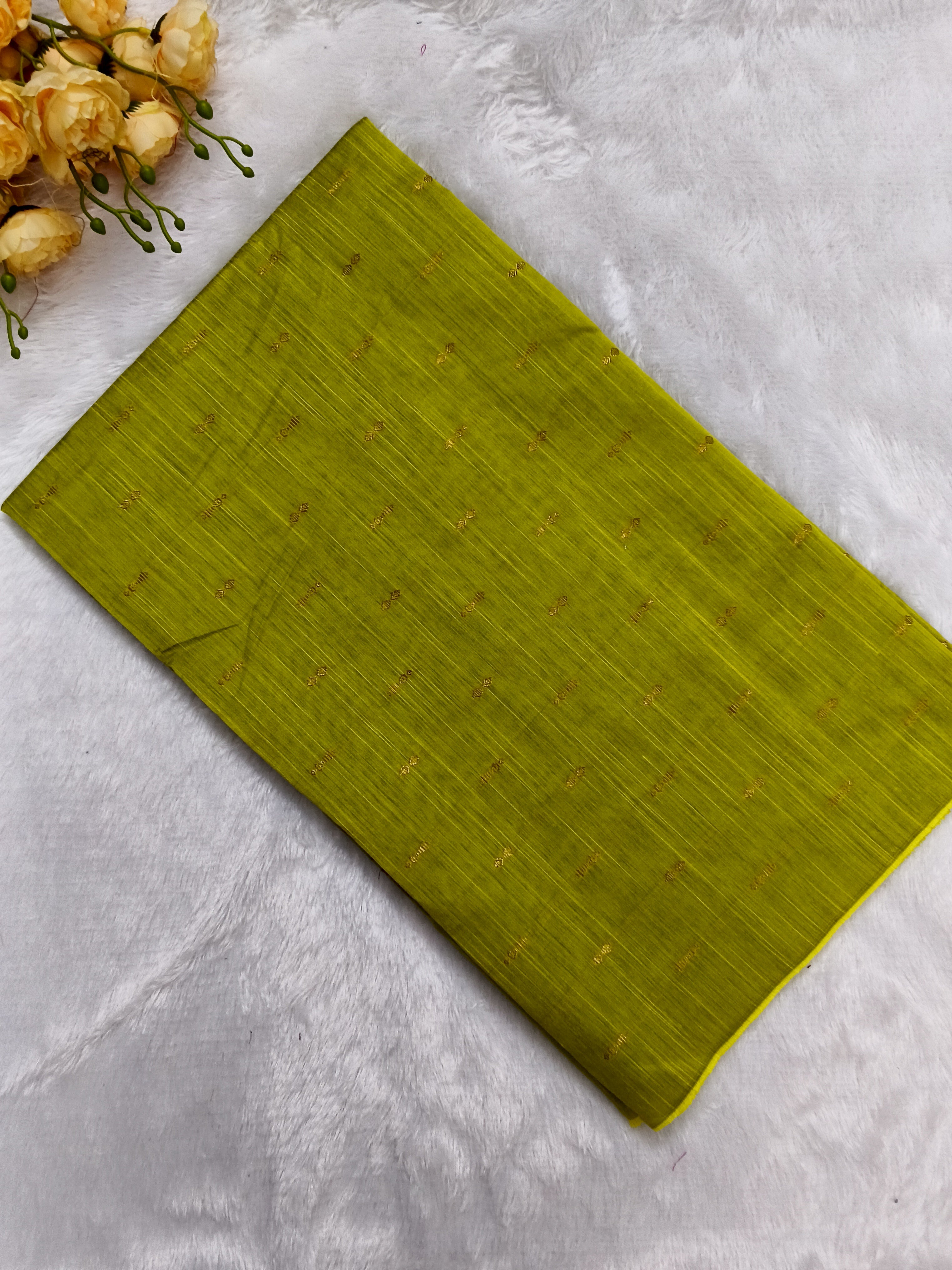 lemon green raw silk top